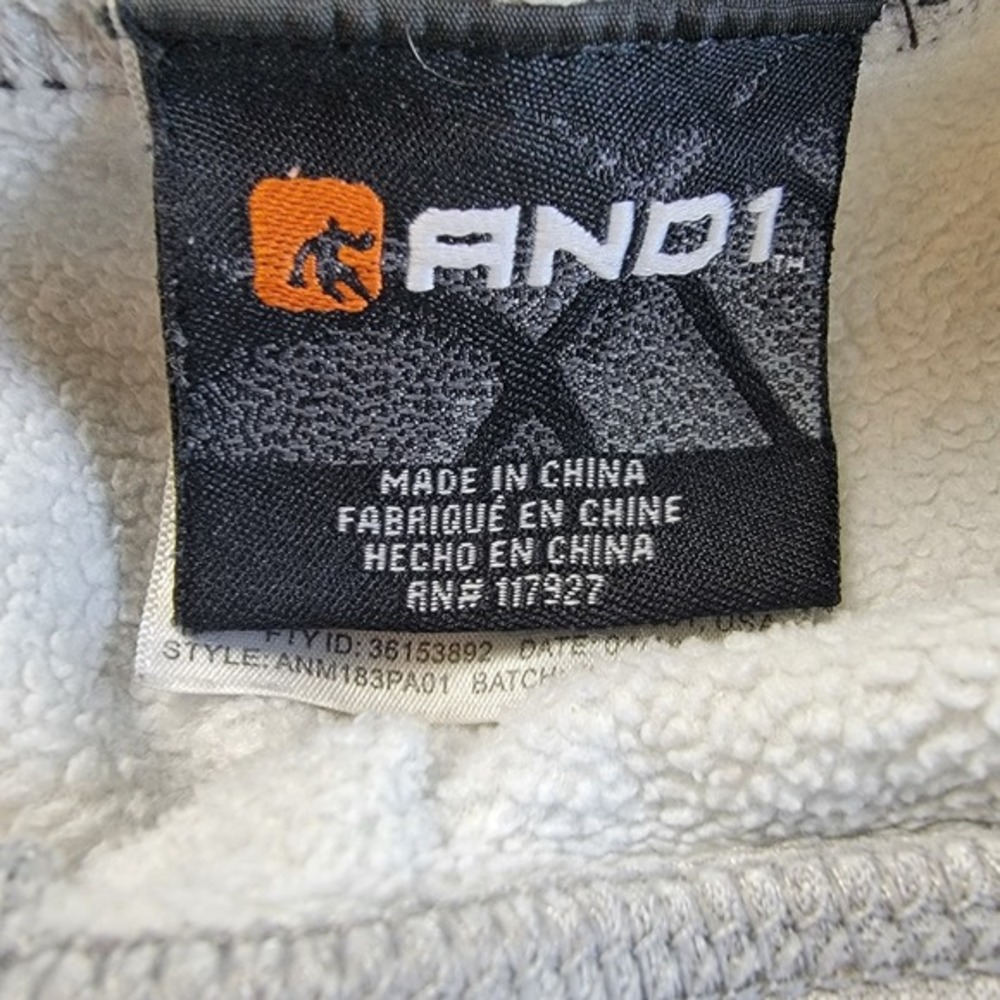 And1 Pants Men's Joggers Gray Elastic Waist Basketball Pants w/Pockets Size‎ 2XL - Picture 3 of 16